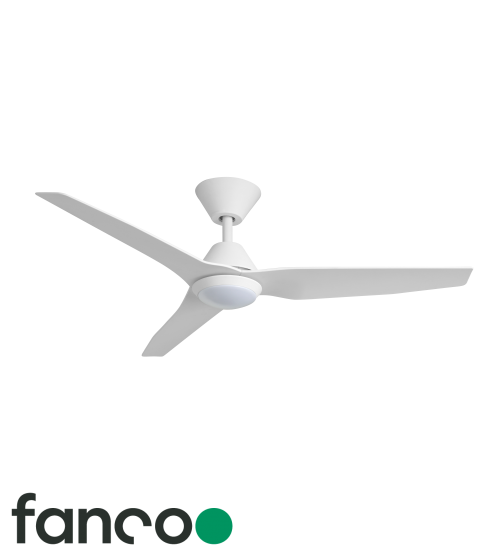 Fanco Infinity-iD 3 Blade 54" DC LED Ceiling Fan with Smart Remote Control in White